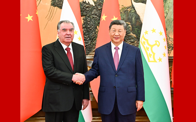 習(xí)近平會(huì)見(jiàn)塔吉克斯坦總統(tǒng)拉赫蒙